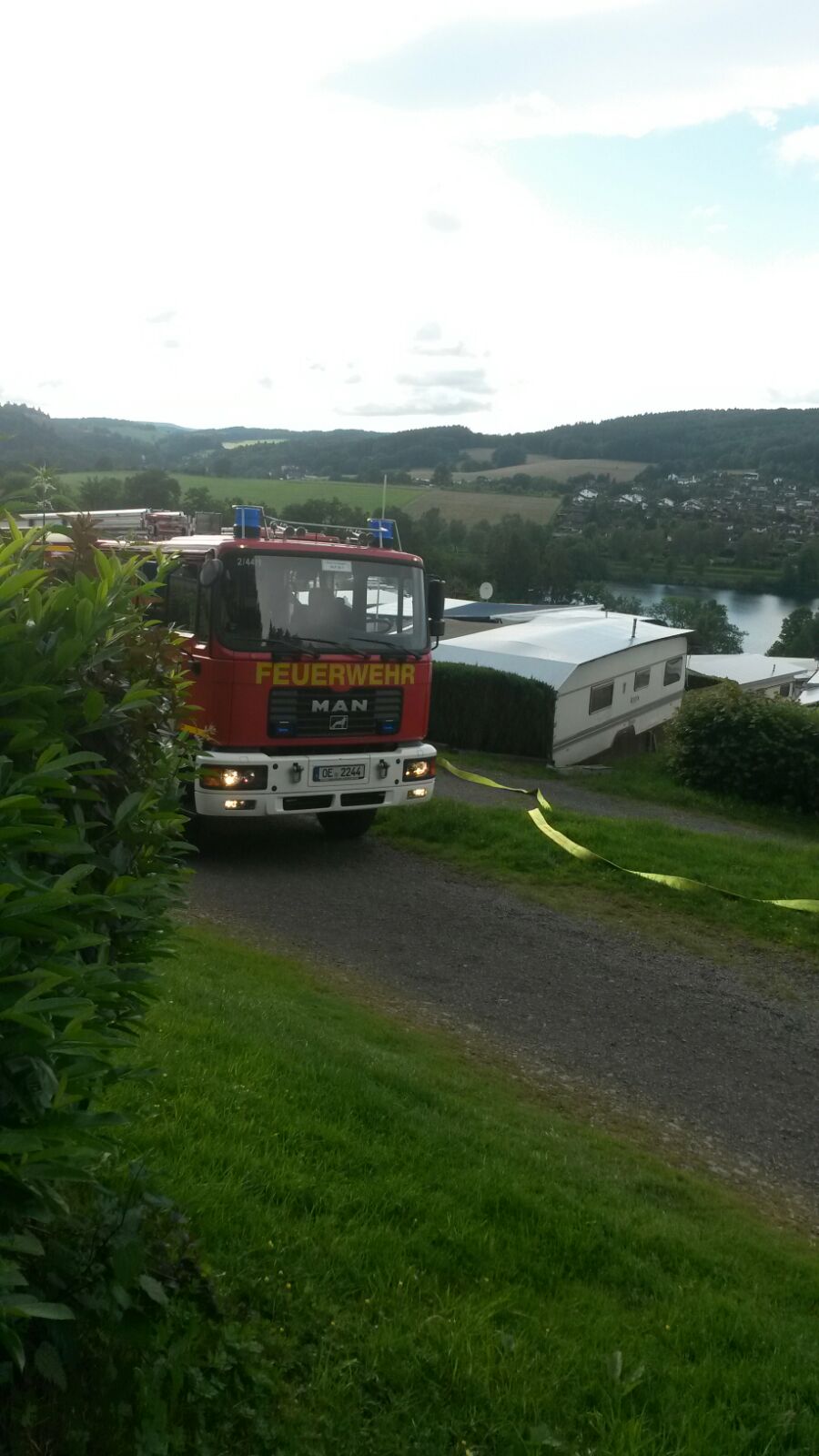 Übung auf dem Campingplatz Kalberschnacke